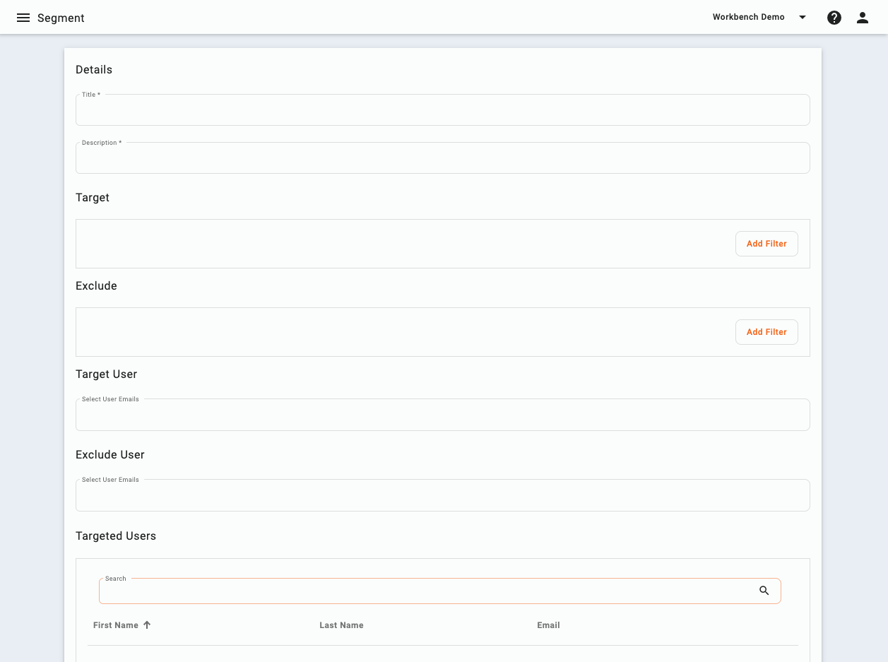 Creating an employee target segment Temporall Knowledge Centre